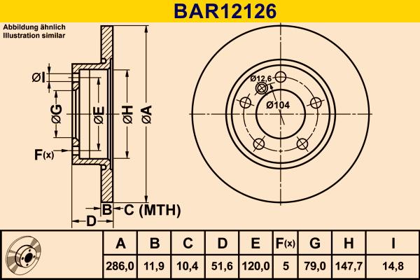 Barum BAR12126 - Discofreno autozon.pro