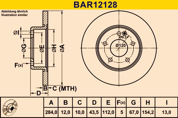 Barum BAR12128 - Discofreno autozon.pro