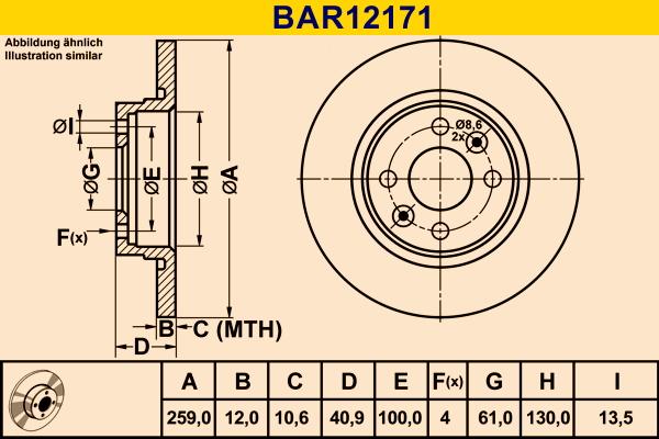 Barum BAR12171 - Discofreno autozon.pro