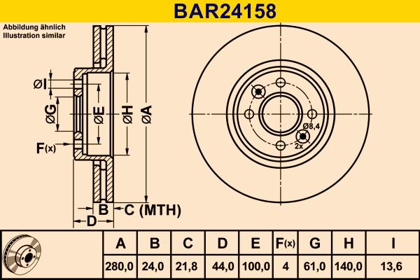 Barum BAR24158 - Discofreno autozon.pro