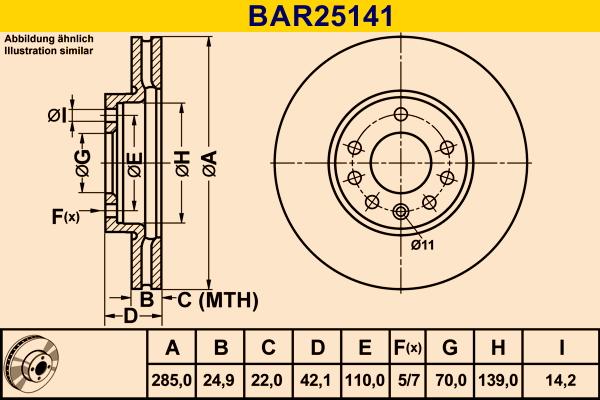 Barum BAR25141 - Discofreno autozon.pro