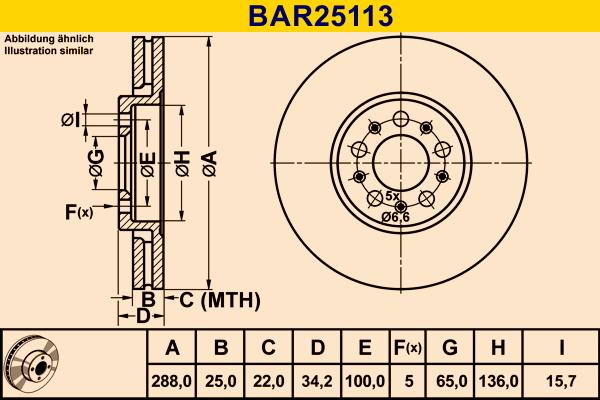 Barum BAR25113 - Discofreno autozon.pro