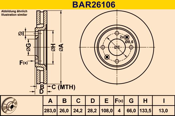 Barum BAR26106 - Discofreno autozon.pro