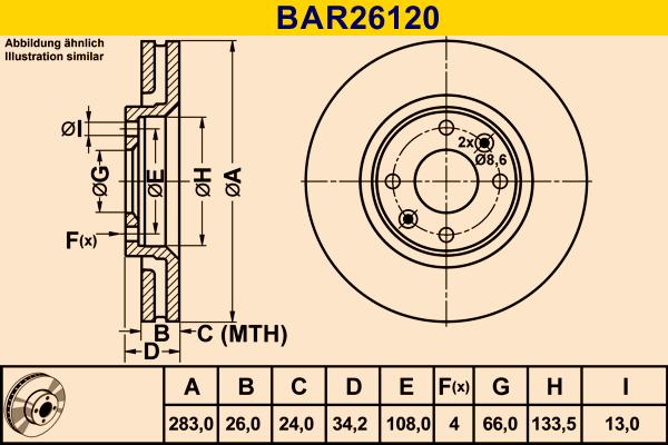 Barum BAR26120 - Discofreno autozon.pro