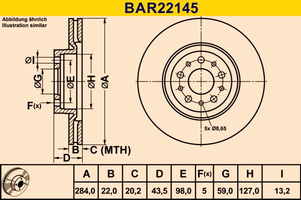 Barum BAR22145 - Discofreno autozon.pro