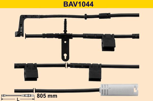 Barum BAV1044 - Contatto segnalazione, Usura past. freno / mat. d'attrito autozon.pro