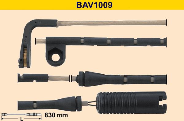 Barum BAV1009 - Contatto segnalazione, Usura past. freno / mat. d'attrito autozon.pro