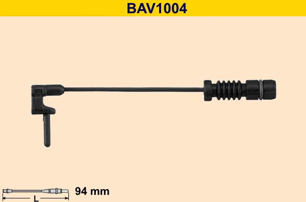 Barum BAV1004 - Contatto segnalazione, Usura past. freno / mat. d'attrito autozon.pro