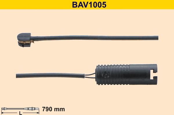 Barum BAV1005 - Contatto segnalazione, Usura past. freno / mat. d'attrito autozon.pro