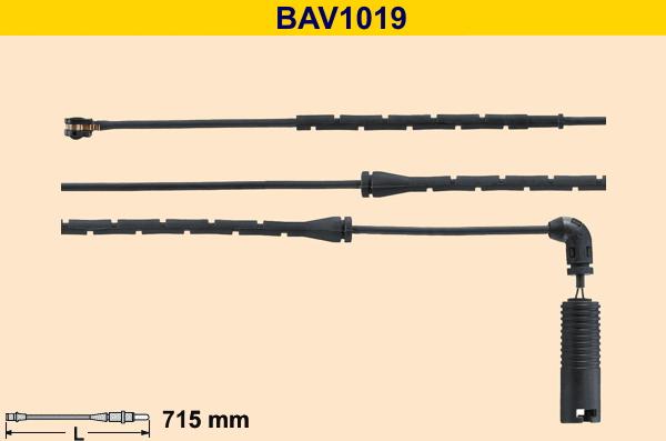 Barum BAV1019 - Contatto segnalazione, Usura past. freno / mat. d'attrito autozon.pro