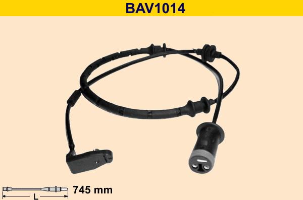 Barum BAV1014 - Contatto segnalazione, Usura past. freno / mat. d'attrito autozon.pro