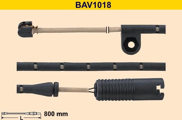 Barum BAV1018 - Contatto segnalazione, Usura past. freno / mat. d'attrito autozon.pro