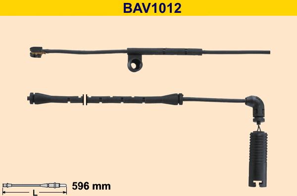 Barum BAV1012 - Contatto segnalazione, Usura past. freno / mat. d'attrito autozon.pro