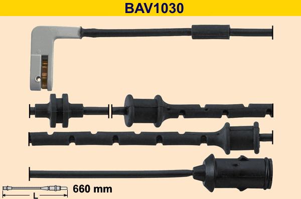 Barum BAV1030 - Contatto segnalazione, Usura past. freno / mat. d'attrito autozon.pro