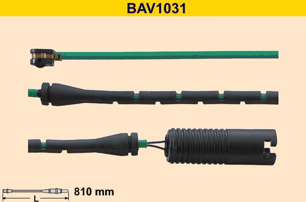 Barum BAV1031 - Contatto segnalazione, Usura past. freno / mat. d'attrito autozon.pro