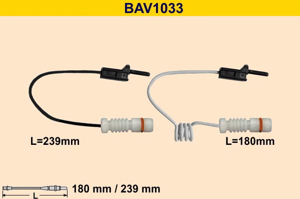 Barum BAV1033 - Contatto segnalazione, Usura past. freno / mat. d'attrito autozon.pro