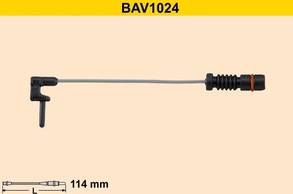 Barum BAV1024 - Contatto segnalazione, Usura past. freno / mat. d'attrito autozon.pro