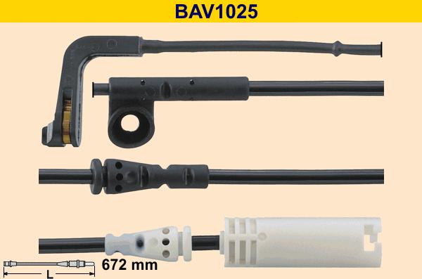 Barum BAV1025 - Contatto segnalazione, Usura past. freno / mat. d'attrito autozon.pro