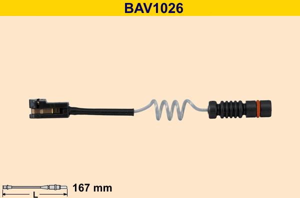 Barum BAV1026 - Contatto segnalazione, Usura past. freno / mat. d'attrito autozon.pro