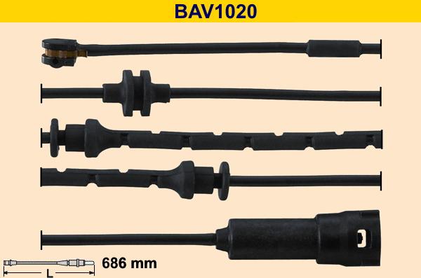 Barum BAV1020 - Contatto segnalazione, Usura past. freno / mat. d'attrito autozon.pro