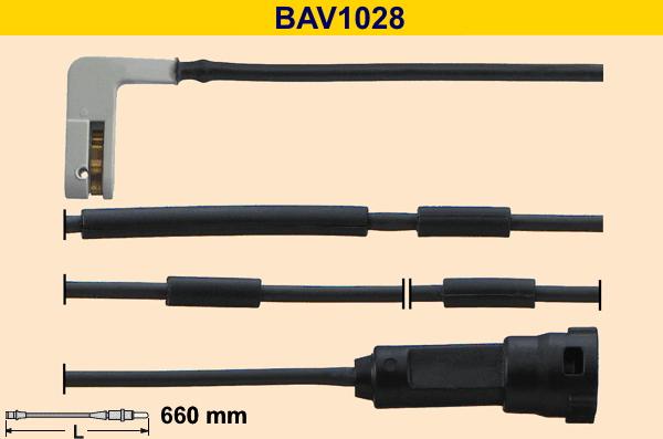 Barum BAV1028 - Contatto segnalazione, Usura past. freno / mat. d'attrito autozon.pro