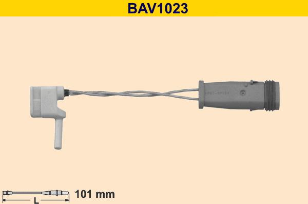 Barum BAV1023 - Contatto segnalazione, Usura past. freno / mat. d'attrito autozon.pro