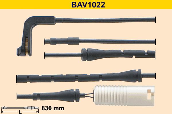 Barum BAV1022 - Contatto segnalazione, Usura past. freno / mat. d'attrito autozon.pro