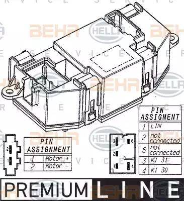 BEHR HELLA Service 5HL 351 321-521 - Regolatore, Ventitlatore abitacolo autozon.pro