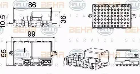 BEHR HELLA Service 5HL 351 321-211 - Regolatore, Ventitlatore abitacolo autozon.pro