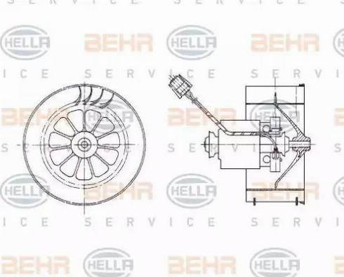 BEHR HELLA Service 8EW 009 158-331 - Ventilatore abitacolo autozon.pro