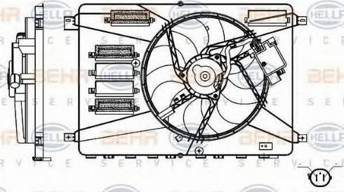 BEHR HELLA Service 8EW 351 000-371 - Ventola, Raffreddamento motore autozon.pro