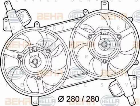 BEHR HELLA Service 8EW 351 039-601 - Ventola, Raffreddamento motore autozon.pro