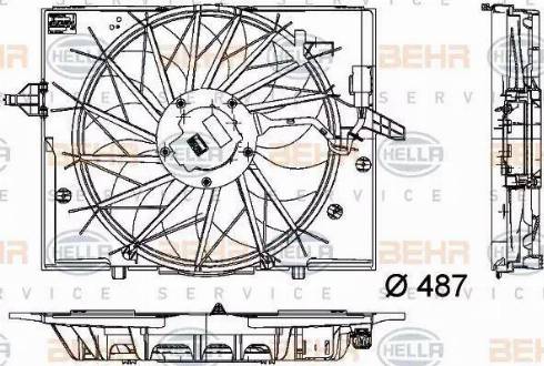 BEHR HELLA Service 8EW 351 034-271 - Ventola, Raffreddamento motore autozon.pro