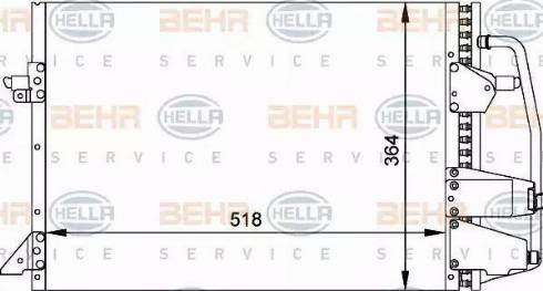 BEHR HELLA Service 8FC 351 035-701 - Condensatore, Climatizzatore autozon.pro