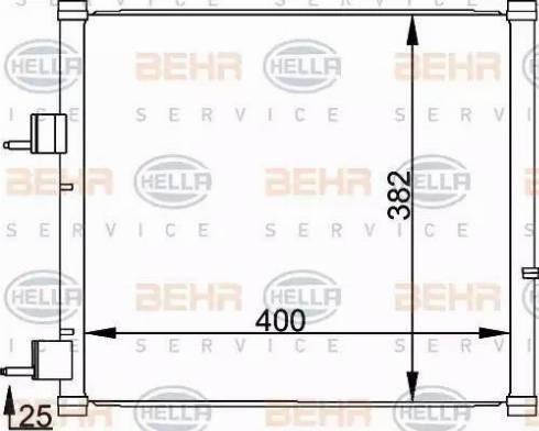 BEHR HELLA Service 8FC 351 036-421 - Condensatore, Climatizzatore autozon.pro