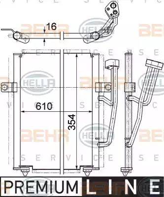 BEHR HELLA Service 8FC 351 036-671 - Condensatore, Climatizzatore autozon.pro