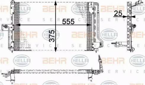 BEHR HELLA Service 8FC 351 036-021 - Condensatore, Climatizzatore autozon.pro