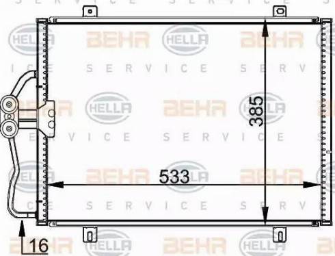 BEHR HELLA Service 8FC 351 036-191 - Condensatore, Climatizzatore autozon.pro