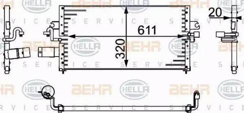 BEHR HELLA Service 8FC 351 037-061 - Condensatore, Climatizzatore autozon.pro