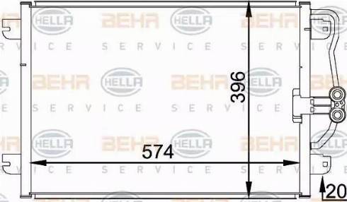 BEHR HELLA Service 8FC 351 037-751 - Condensatore, Climatizzatore autozon.pro