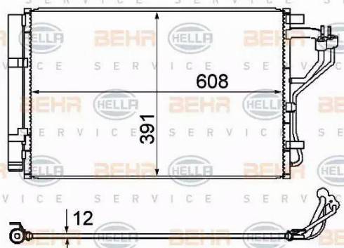 BEHR HELLA Service 8FC 351 344-624 - Condensatore, Climatizzatore autozon.pro