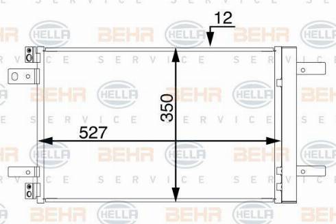 BEHR HELLA Service 8FC 351 345-124 - Condensatore, Climatizzatore autozon.pro