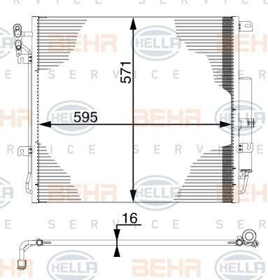 BEHR HELLA Service 8FC 351 341-784 - Condensatore, Climatizzatore autozon.pro