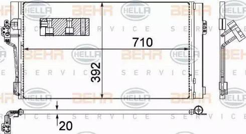 BEHR HELLA Service 8FC 351 343-014 - Condensatore, Climatizzatore autozon.pro