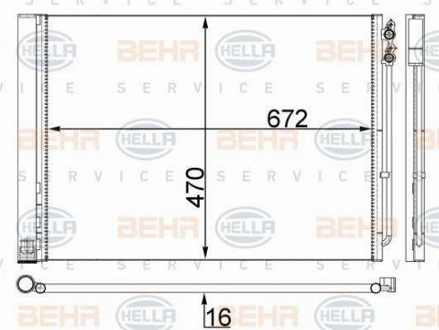 BEHR HELLA Service 8FC 351 309-144 - Condensatore, Climatizzatore autozon.pro