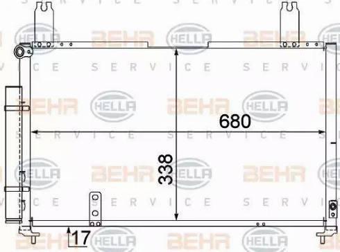 BEHR HELLA Service 8FC 351 309-121 - Condensatore, Climatizzatore autozon.pro