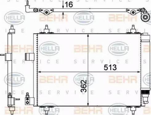 BEHR HELLA Service 8FC 351 309-331 - Condensatore, Climatizzatore autozon.pro