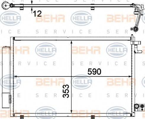 BEHR HELLA Service 8FC 351 309-284 - Condensatore, Climatizzatore autozon.pro