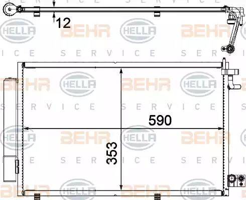 BEHR HELLA Service 8FC 351 309-281 - Condensatore, Climatizzatore autozon.pro