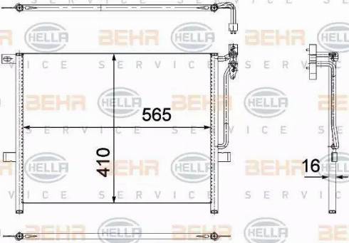 BEHR HELLA Service 8FC 351 304-511 - Condensatore, Climatizzatore autozon.pro